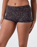 Maidenform Microfiber Boyshort Black Petal Print
