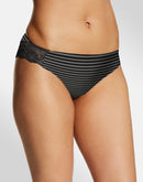 Maidenform Lace Back Tanga Steel Pin Stripe w/Black