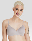 Hanes Women's Concealing Petals Wireless Bra with Convertible Straps Warm Steel