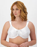 Bali Satin Tracings Underwire Minimizer Bra White