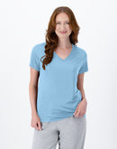 Hanes Sport Cool DRI Women's Performance V-Neck T-Shirt Light Blue
