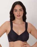 Bali's Coolest Smoothing Underwire Minimizer Bra Black Lace