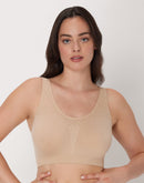 Bali Comfort Revolution Microfiber Crop Top Light Beige