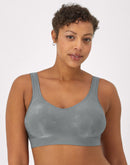 Bali Comfort Revolution ComfortFlex Fit Shaping Wireless Bra Granite Blue Grey Tropic