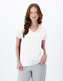 Hanes Sport Cool DRI Women's Performance V-Neck T-Shirt White