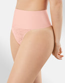 Maidenform Lace Thong Shapewear Pink Pirouette