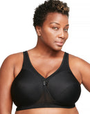 Glamorise Full Figure Plus Size MagicLift Active Wirefree Support Bra Black