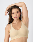 Bali Comfort Revolution ComfortFlex Fit Seamless 2-Ply Wireless Bra Nude
