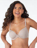 Maidenform One Fab Fit Everyday Modern Demi Underwire Bra Evening Blush W/Sandshell
