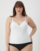 Maidenform Firm Control Tummy Shaping Wireless Foam Cami White