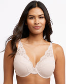 Bali One Smooth U Comfort Stretch Lace Underwire Bra Sandshell