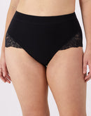 Bali Breathe Shaping Brief with Lace, 2-Pack Black