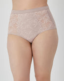 Bali Breathe Cotton Modal Lace High Rise Brief Gloss
