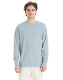 Hanes Unisex Garment Dyed Long Sleeve Cotton T-Shirt Soothing Blue