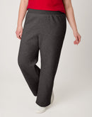 Hanes EcoSmart Women's Fleece Sweatpants with Open Bottom Legs, 30.5" Slate Heather