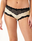 Maidenform Cheeky Hipster Sandshell w/ Black Dot Print