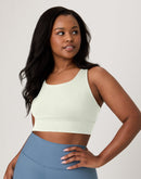 Hanes Moves Women's Crop Sports Bra, Racerback White