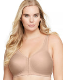 Glamorise Full Figure Plus Size MagicLift Front Close Posture Back Support Bra Cafe