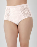Bali Breathe Cotton Modal Lace High Rise Brief Light Buff