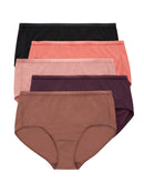 Hanes Just My Size Women's Breathable Mesh Brief Underwear, 5-Pack (Plus ) Assorted