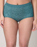 Bali Breathe Cotton Modal Lace High Rise Brief Ever Blue Green