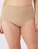 Bali Jacquard Shaping Brief 2-Pack Nude