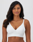Bali Comfort Revolution Modern Seamless Wirefree Bra White