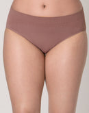 Bali Comfort Revolution Modern Seamless Hi-Cut Panty Mocha Velvet