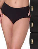 Bali Cotton Collection Brief Underwear, 3-Pack Black