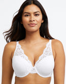 Bali One Smooth U Comfort Stretch Lace Underwire Bra White