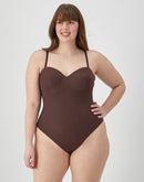 Maidenform Firm Control Tummy Shaping Multiway Thong Bodysuit Just Brown