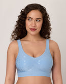 Bali Comfort Revolution ComfortFlex Fit Shaping Wireless Bra Upstate Blue Dot