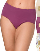 Bali Lux Cotton Essentials Hipster Underwear, 3-Pack Tropical Sand H/Mauve/Desert Poppy Print