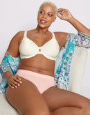 Lilyette by Bali Plunge Into Comfort Minimizer Bra Ivory