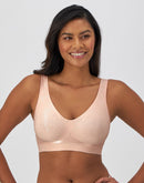 Bali Comfort Revolution ComfortFlex Fit Seamless 2-Ply Wireless Bra Light Buff Aztec