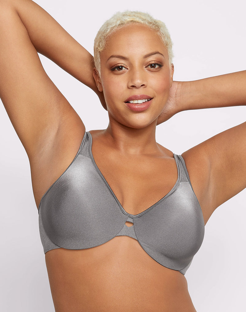 Lilyette by Bali Plunge Into Comfort Minimizer Bra Silver Lining