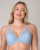 Bali One Smooth U Comfort Stretch Lace Underwire Bra Upstate Blue