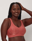Bali Comfort Revolution ComfortFlex Fit Shaping Wireless Bra Tea Berry Dot
