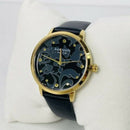 KATE SPADE METRO FLORAL WOMEN'S BLACK LEATHER GOLD TONE STAINLESS WATCHKSW1672