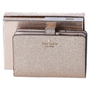 Kate Spade Glimmer Metallic Medium Compact Bifold Wallet Glittering Gold