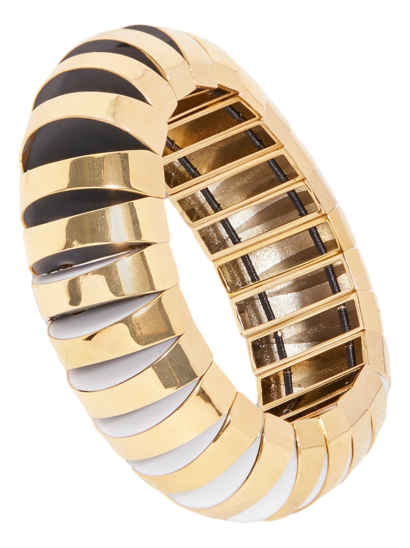 Kate Spade New York Bracelet Sliced Scallops Large Metal Stretch Bracelet Neutral Multi