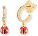 Kate Spade New York Earrings Nature Walk Ladybug Huggies Red Multi