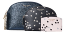Kate Spade New York Purse Set Spencer 3 Piece Metallic Glitter Crossbody Set