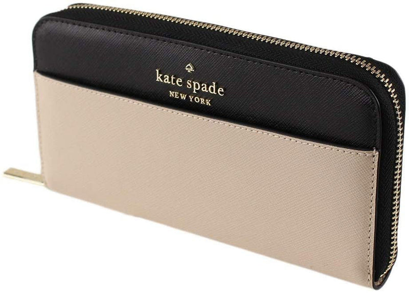 Kate Spade Staci Colorblock Large Continental Wallet Warmbeige Black Multi