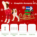 Outdoor Pre-lit Xmas Dog and Sleigh with 170 Warm Bright Lights for Porch