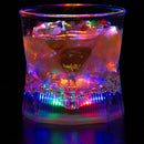 Liquid Activated Multicolor LED Old Fashioned Glasses Fun Light Up Drinking Tumblers , 10 oz , Set of 4