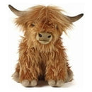 Living Nature 12" Plush Highland Cow Large Plush Animal with Sound