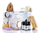 Lovery 20-Pc French Coconut Spa Kit All-Natural Aromatherapy Gift Basket for Self Care