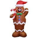 MABOTO 5 Ft Brown/Red LED Waving Gingerbread Man Decorations LED Lights
