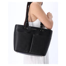 MICHAEL Michael Kors Womens Bedford Medium Top Zip Pocket Tote 30F2GBFT2L-001 (Black/Leather)